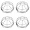4Pcs Detector Guard Cover Protecting Mount Cage Alarm 7