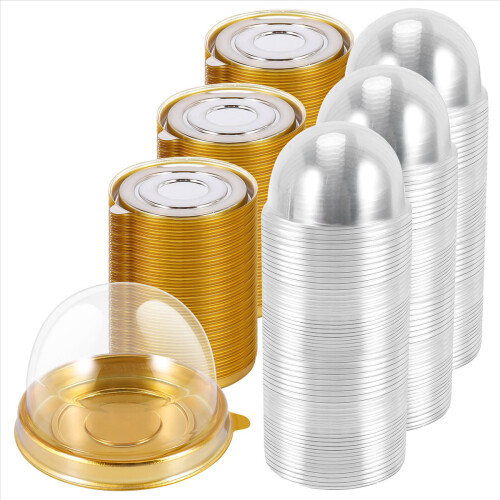 150 Pcs Mini Cupcake Boxes Muffin Pod Dome Muffin Cake Container 2