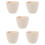 5Pcs Ceramic Crucible Cup Laboratory Equipment 40Ml 10