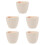 5Pcs Ceramic Crucible Cup Laboratory Equipment 40Ml 8