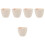 5Pcs Ceramic Crucible Cup Laboratory Equipment 40Ml 6