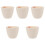 5Pcs Ceramic Crucible Cup Laboratory Equipment 40Ml 5