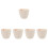 5Pcs Ceramic Crucible Cup Laboratory Equipment 40Ml 7