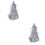 2Pcs Simulative Christmas Tree Shape DIY Mini Model Party Decor Silver 8