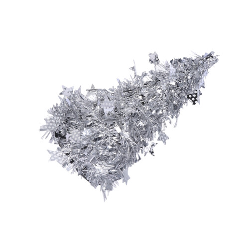 2Pcs Simulative Christmas Tree Shape DIY Mini Model Party Decor Silver 2