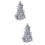 2Pcs Simulative Christmas Tree Shape DIY Mini Model Party Decor Silver 9