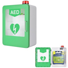 Wall Mount AED Defibrillator Storage Cabinet With Alarm, Transparent Window, Universal Fit For All AED Brands