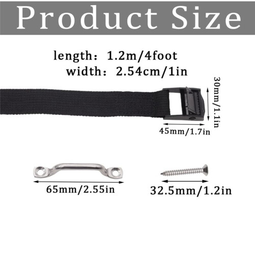 2,5 cm x 1,2 m batterispännband för båtar, bagagerem, bilar 1