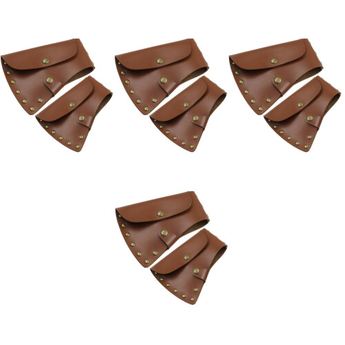 8Pièces Housses En Cuir Protection Outdoor Marron 2