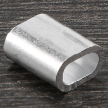 2,5 mm enkelthuls stålwire aluminiumsmuffer klips kabelkrympe 100 stk.