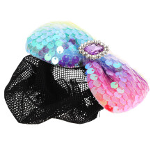 4Pcs Colorful Sequin Hair Bun Nets For Girls Ballet Dance