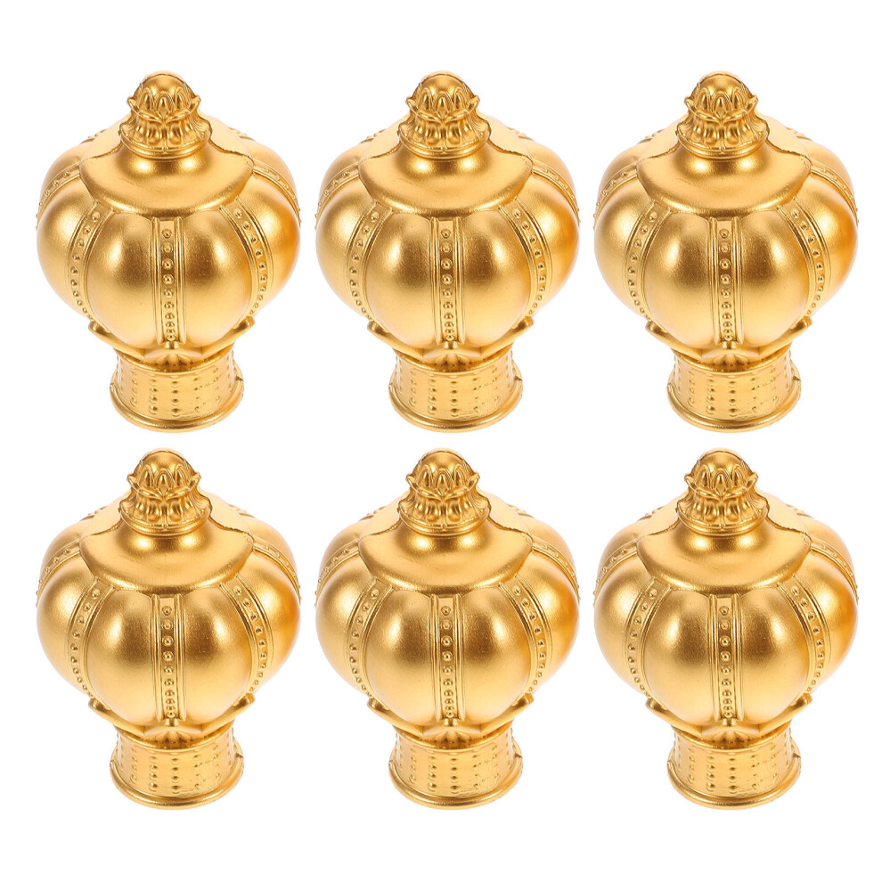 12 Pcs Decorative Curtain Rod Finials End Caps For Window Curtains-image-OPC-PKYBHS9-NEW