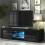 Creative Furniture Loom 130cm TV Unit LED - Black Gloss Doors 5