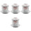 4 Sets Ceramic Japanese Stew Cup With Dish 3