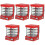 5Stk Mini Lebensmittel Display Kabinett Kunststoff Rot 5