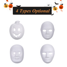 Halloween DIY White Paper Mask Pulp Blank 10 pcs