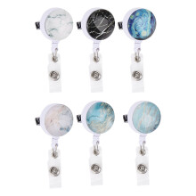 6Pcs Retractable Badge Holder Name Card Reel Clip for Office