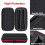 2Pièces Sacoche Microphone Poche Zippée Eva Noir 9