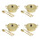 4 Sets Aluminum Hot Pot With Double Handle And Spoon 8