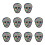 10Pcs Colorful Skull Flip Clothes Sequins Applique DIY 2