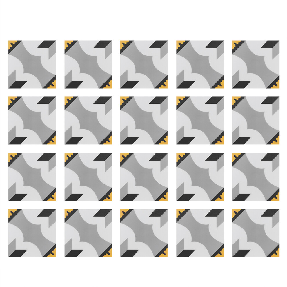 20Pcs Ceramic Tile Sticker Waterproof Non-Slip Kitchen Bathroom Floor 685922974945