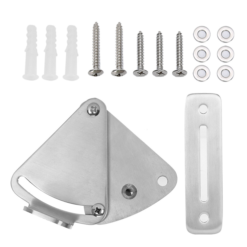 Stainless Steel Sliding Barn Door Latch Lock Set Bathroom Bedroom 685922968746