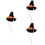 3Pcs Halloween Witch Hat Mini Hamster Cap Pet Costume Accessory 8