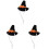 3Pcs Halloween Witch Hat Mini Hamster Cap Pet Costume Accessory 4