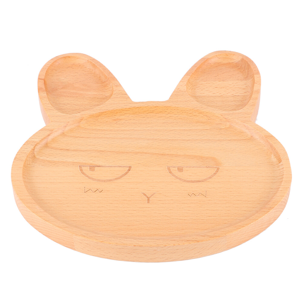 Wooden Compartment Food Tray for Baby Breakfast Snack