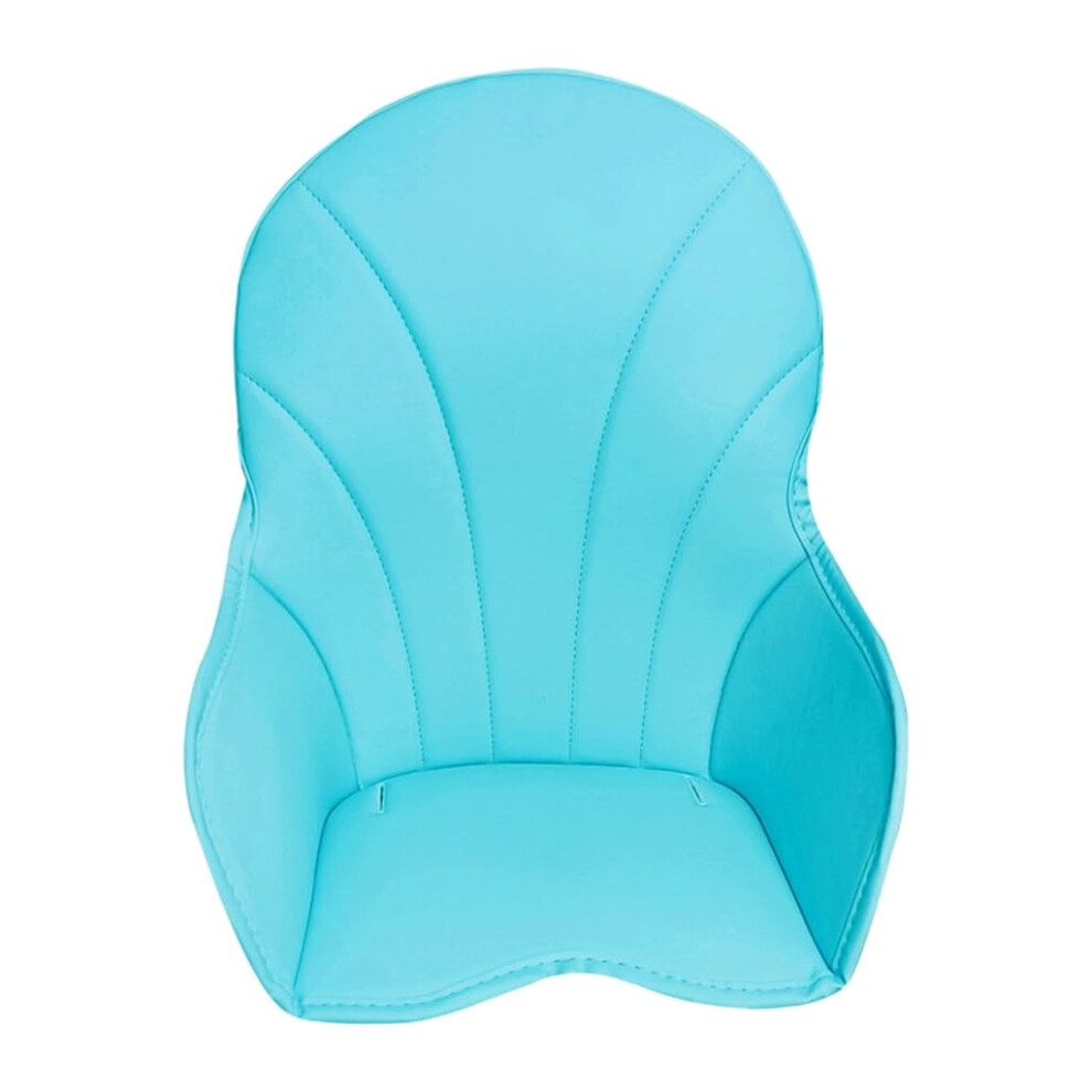 Soft Highchair Seat Cushion With Thick Sponge Layer Filling, Pu Leather Dining Chair Mat, Long-Time Use Blue