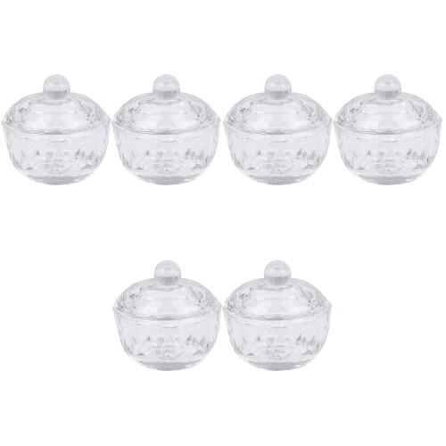 6 Pcs Nail Crystal Cup Mini Glass Small Crystal Glass Tiny Cup 2