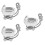 3 Count Baby Crystal Shower Strollers Birthday Guest Gift 7