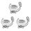 3 Count Baby Crystal Shower Strollers Birthday Guest Gift 2