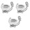 3 Count Baby Crystal Shower Strollers Birthday Guest Gift 3