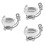3 Count Baby Crystal Shower Strollers Birthday Guest Gift 6