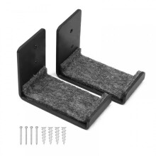 Snowboard Display Rack 2-Pack, Carbon Steel Wall-Mounted Rack With Protective Pads, For Rooms Garages Offices, 3.75in