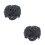 2 Pcs 44-50cm Winter Warm Ski Hat For Kids Grey 8