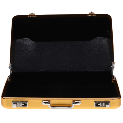 Mini Briefcase Metal Card Case Organizer For Flash Index Cards 1