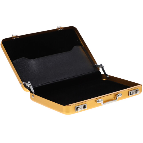 Mini Briefcase Metal Card Case Organizer For Flash Index Cards 2
