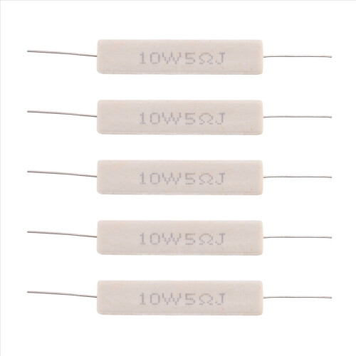 stk. trådviklede keramiske cementmodstande 5 ohm 10W watt 5%