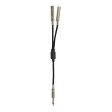 Splitter jack stereo de 6,35 mm și 1/4 inch cu mufă dublă