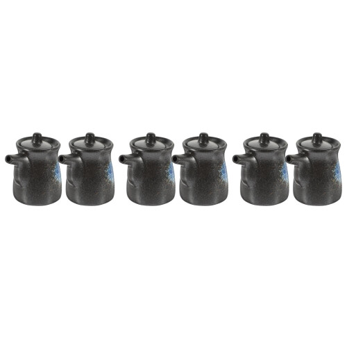 6 Pcs Ceramic Soy Sauce Container Pot Dispenser Holder 2