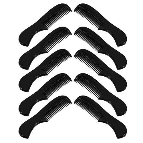 10Pcs Plastic Mustache And Beard Comb For Men