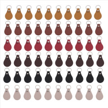 60 Pcs Pu Leder Schlüsselanhänger Kit Leder Schlüsselanhänger Rohlinge mit Nieten