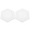 4 Pcs Irregular Acrylic Drawing Board For Artists Hexagon 20cm White 1