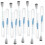 10Pcs Eyelash Extensions Brush Tube Glitter Eyebrow Comb 6