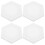 4 Pcs Irregular Acrylic Drawing Board For Artists Hexagon 20cm White 5