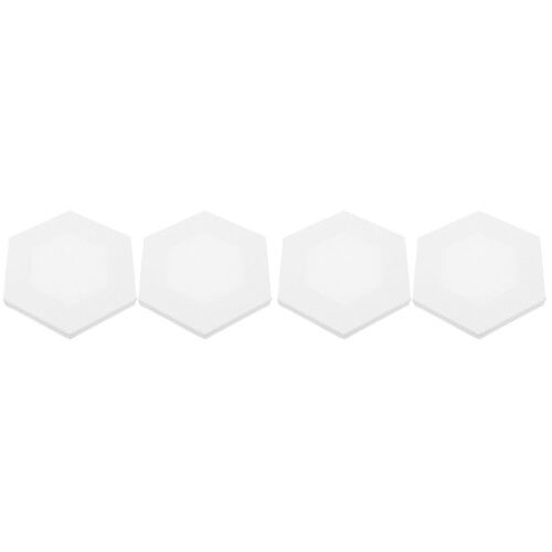 4 Pcs Irregular Acrylic Drawing Board For Artists Hexagon 20cm White 1