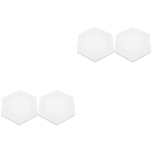 4 Pcs Irregular Acrylic Drawing Board For Artists Hexagon 20cm White 2
