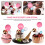 80Pièces Picks Gâteau Ballon Mousse Assortis Décorations 11
